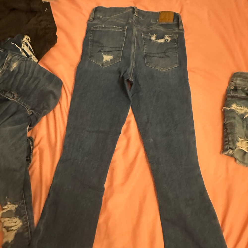 American Eagle Outfitters Men's Light Blue Straight Jeans